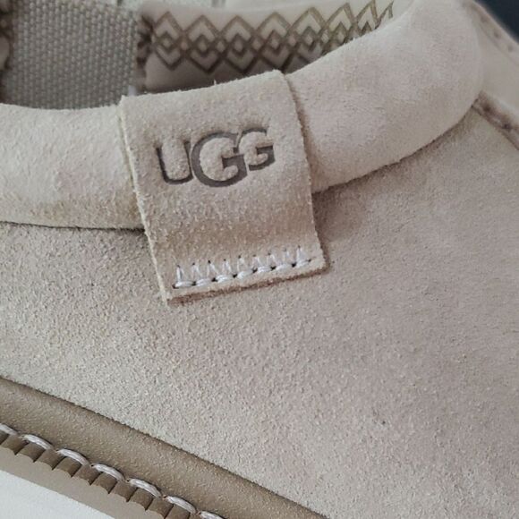 UGG Tasman Lug Slipper Loafer Shoes MEN US 8/ EU 41 Suede Twinsole Mustard Seed - Picture 2 of 14